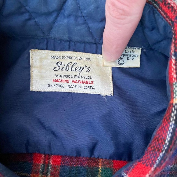 Vintage 70s Plaid Lumberjack Flannel. Silleys. Size Large - Picture 3 of 4